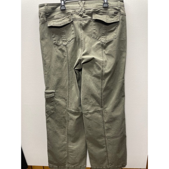 1822 Denim Women Olive Green Wide Leg Cargo Pants Size 14/32 - Picture 7 of 13